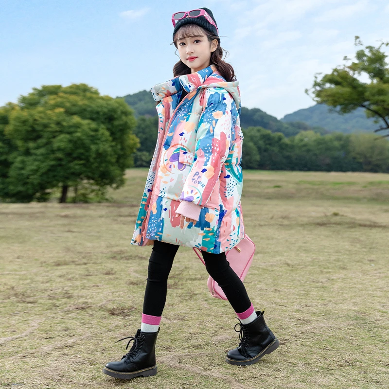 【现货·90白鸭绒】女童冬季羽绒服洋气大童儿童轻薄保暖外套DYR8063