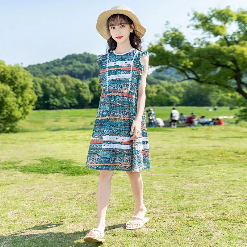 【现货】女童连衣裙洋气夏季裙子网红韩系时尚气质显瘦夏装XQZ8302