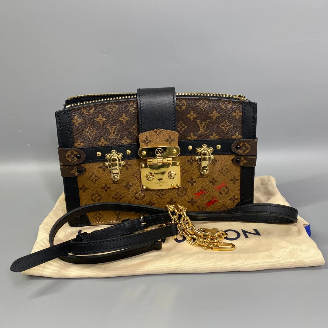 95新 LouisVuitton/路易威登 LV黑拼软盒子用臻sz20231112108