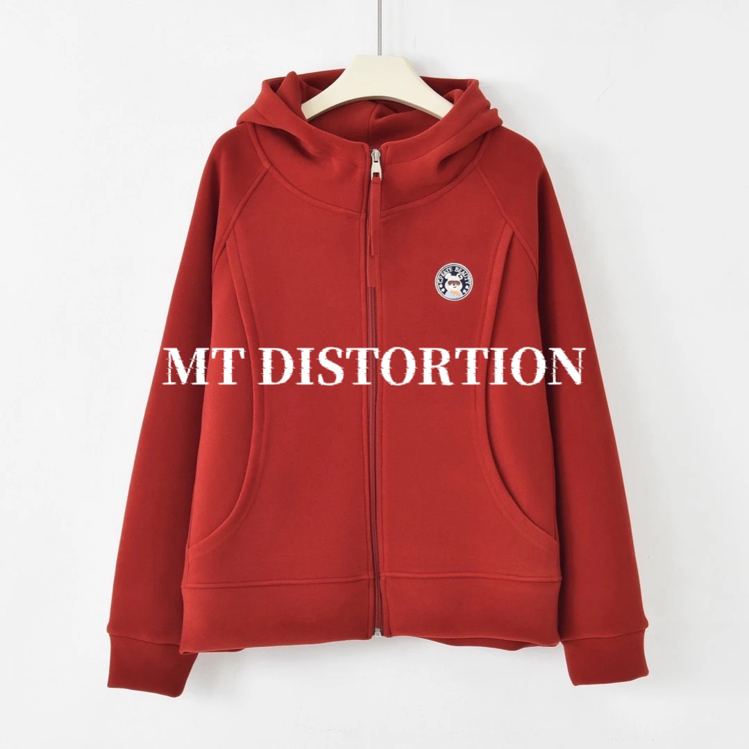 MT DISTORTION 2024新款秋冬女款爆款卡通刺绣连帽卫衣外套【873】