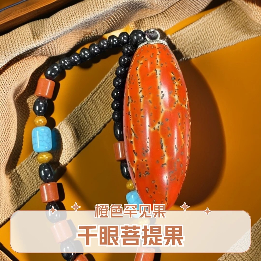 千眼菩提彩果漂染，橙色果