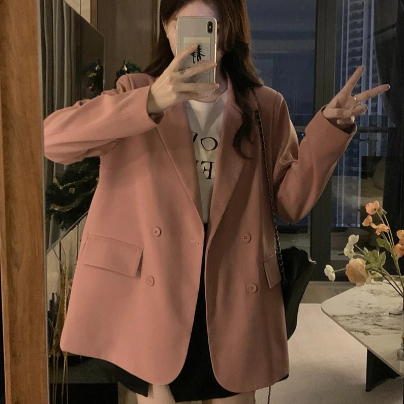 AFONE2024秋装新款胖妹大码设计师小众西服宽松高级感西装外套女