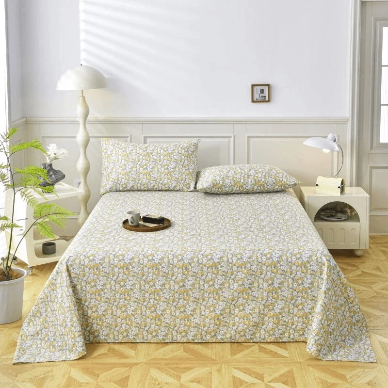 繁花小粗布花边三件套柔软亲肤四季可用