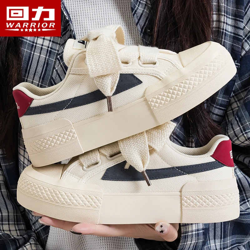 回力女鞋休闲百搭帆布鞋学生厚底小众板鞋春季ins低帮休闲鞋F625