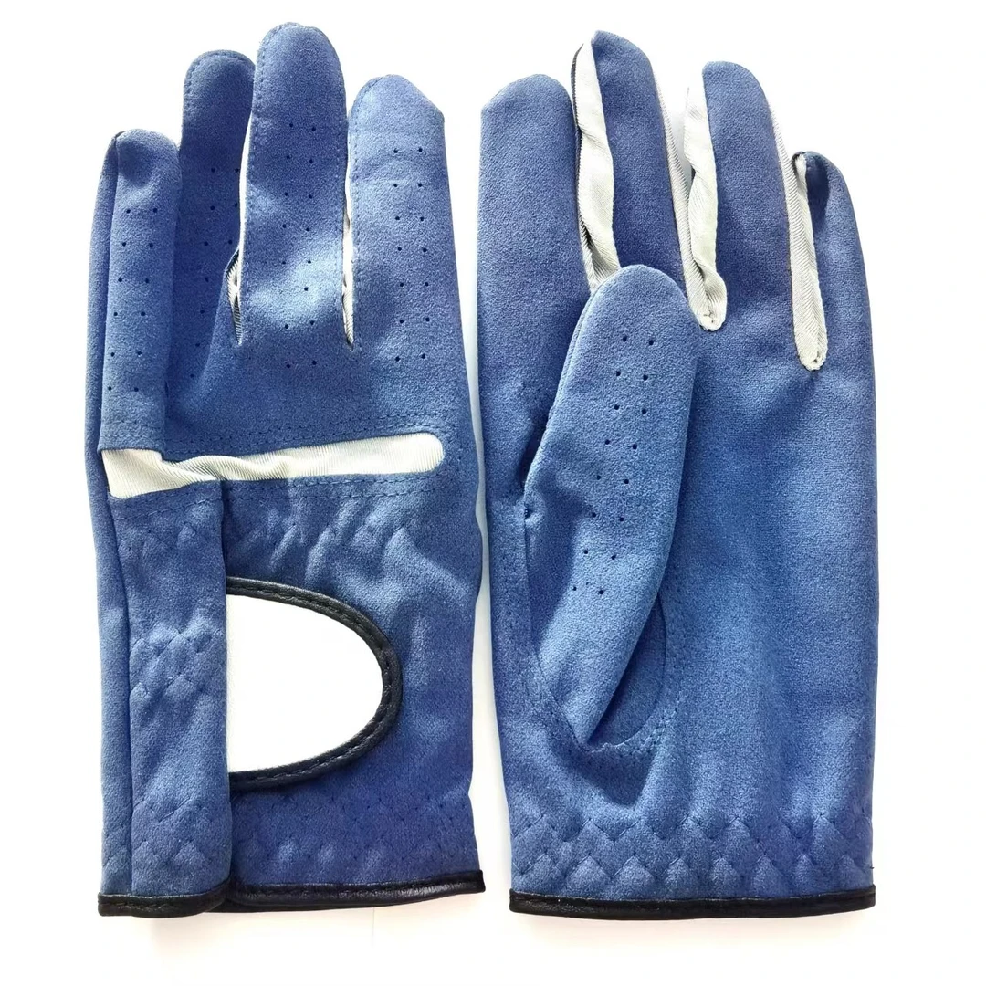 全新高尔夫手套耐磨柔软男士左手布手套单支布手套包邮蓝色防滑