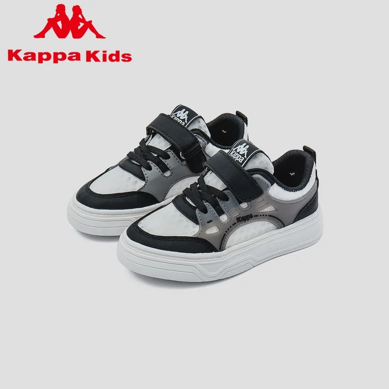 Kappa Kids时尚百搭2024夏季网面板鞋透气软底舒适儿童鞋男女童鞋