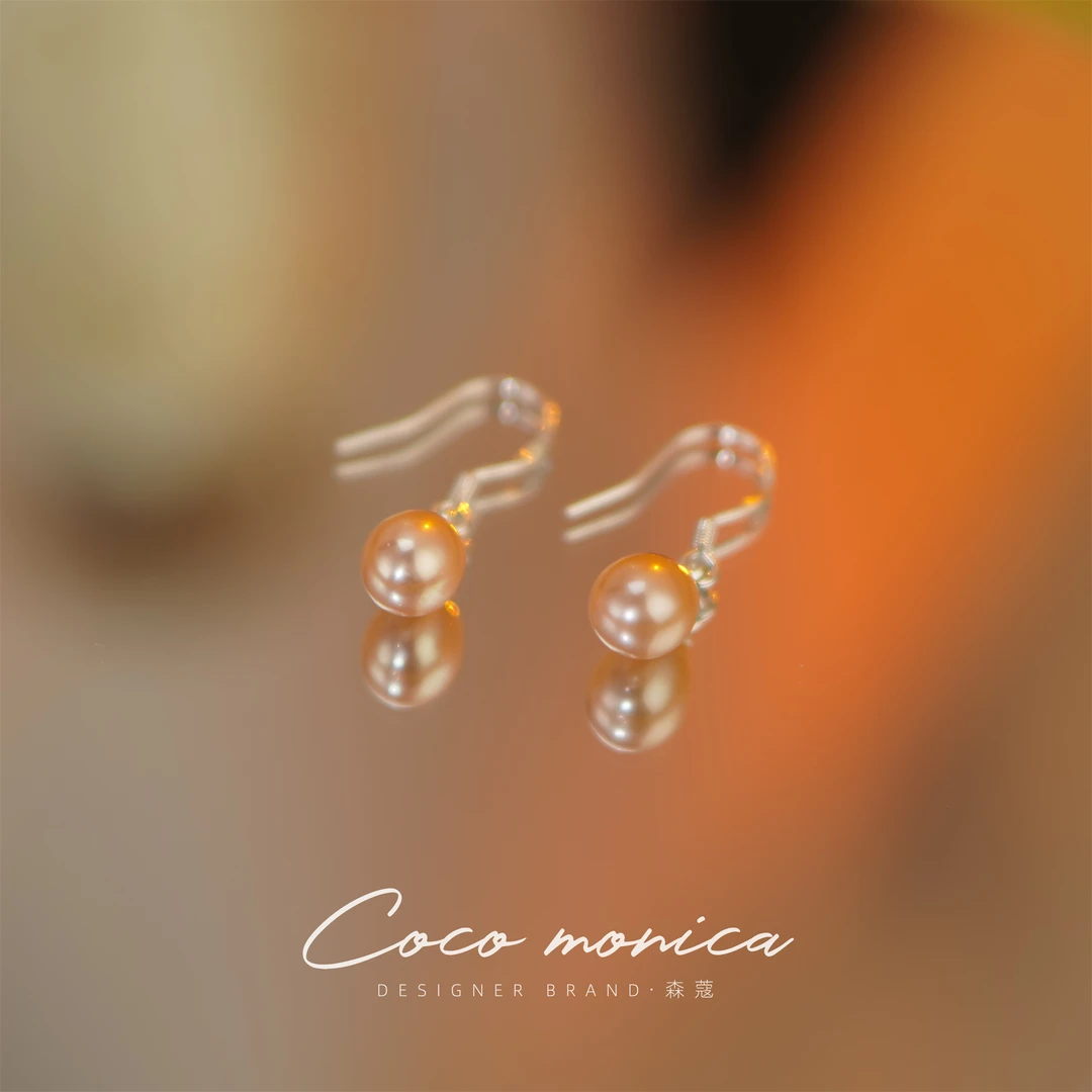 【小霞珠宝】紫色耳钉珍珠耳饰气质轻奢时尚百搭小众简约精致WA367