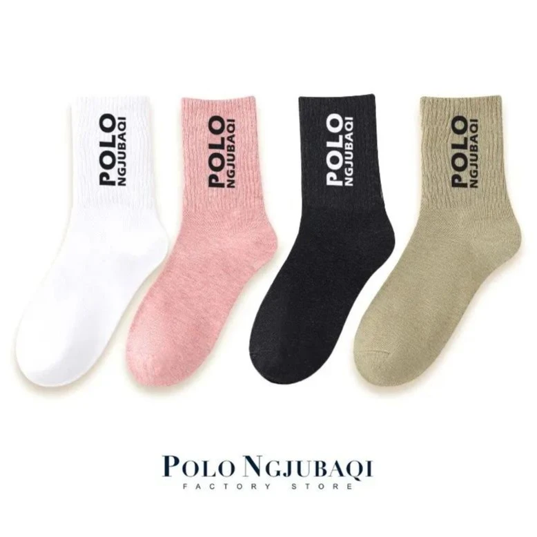 【POLO.NGJUBAQI 丹迪.保羅】中筒袜女士吸汗防臭运动袜秋冬