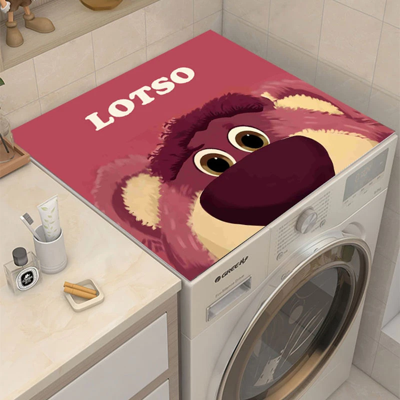 软硅藻滚筒洗衣机盖布防水防尘罩冰箱微波炉床头柜免洗卡通垫子