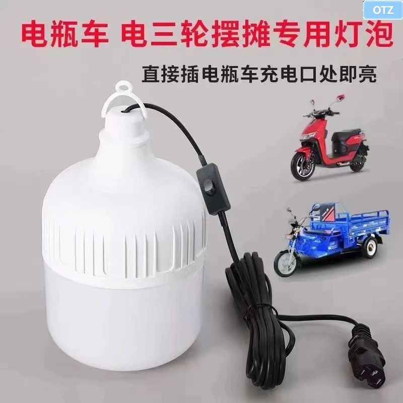12V36V48V电瓶灯电动车专用节能摆地摊夜市灯船用低压直流LED灯泡