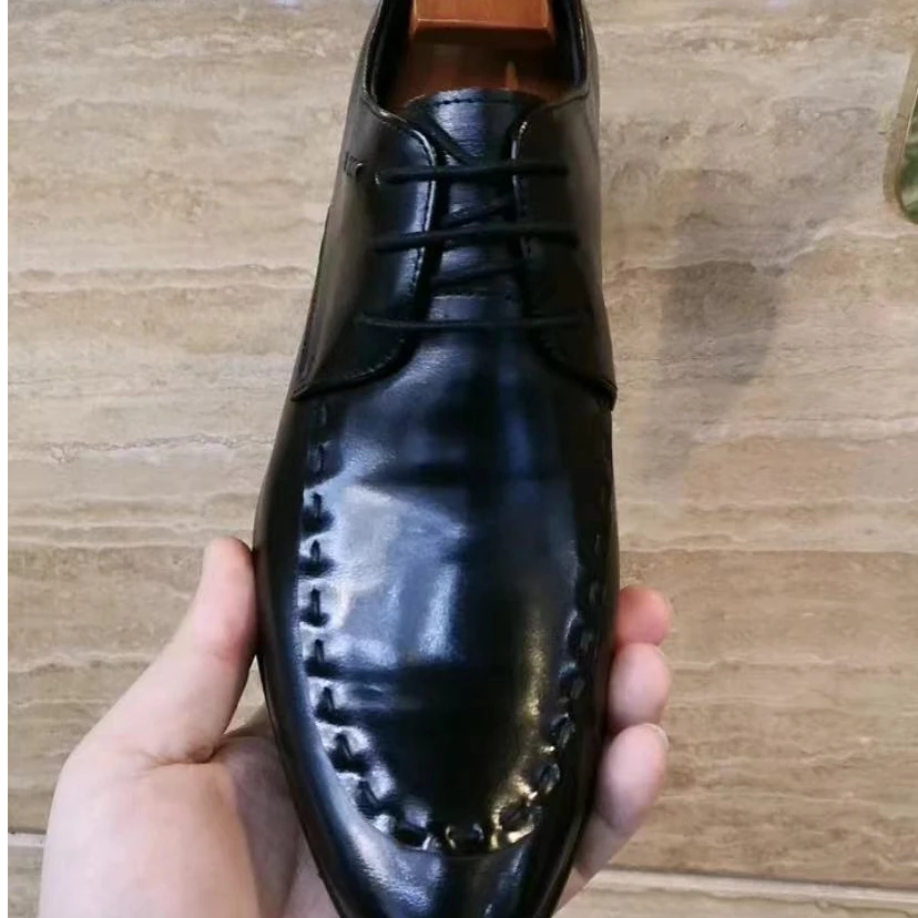 新款高品质全皮面休闲百搭男鞋