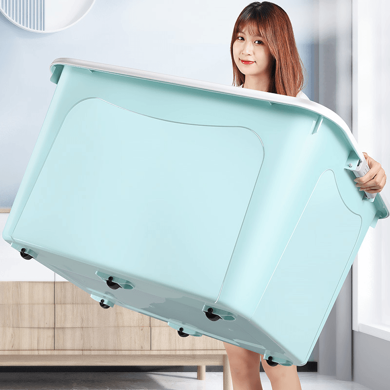 塑料收纳盒箱特大号塑料周转箱储物箱超大容量宿舍被子衣服收纳箱