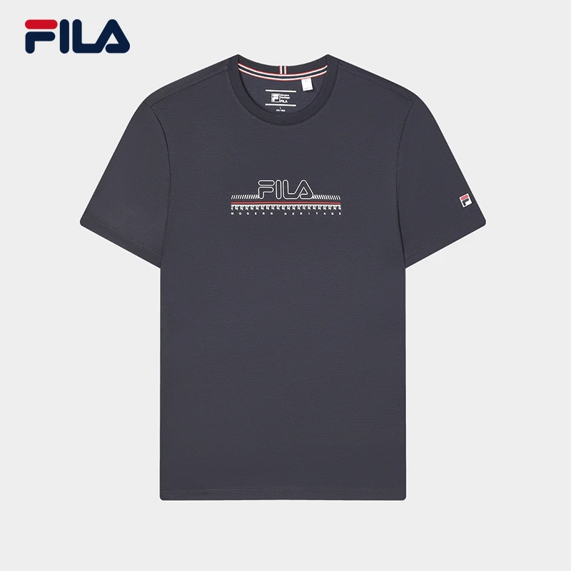 Fila/斐乐男子【拉斐整理丝滑T恤】夏透气百搭圆领短袖F11M421105F