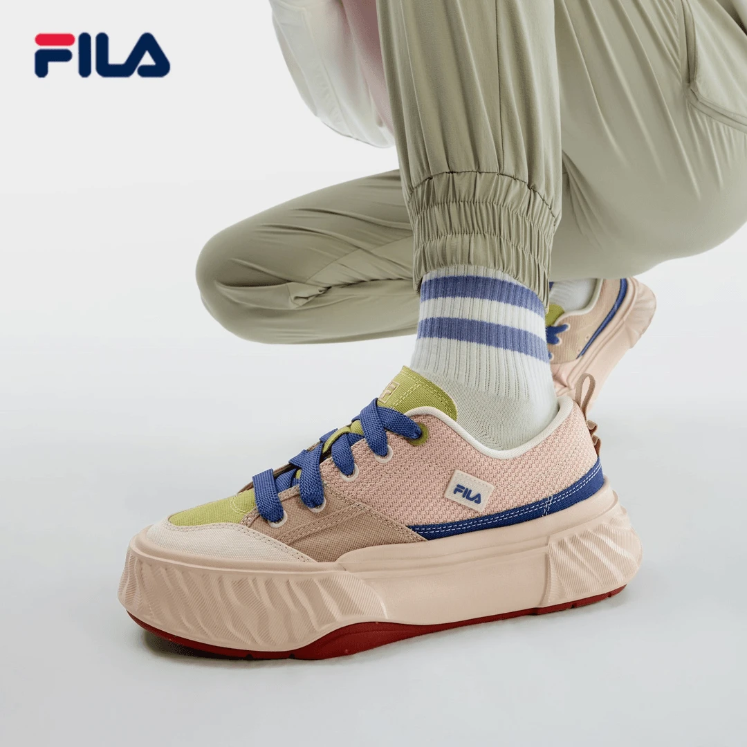 Fila/斐乐情侣款【川行鞋】夏季低帮复古厚底休闲鞋板鞋F12W332301F