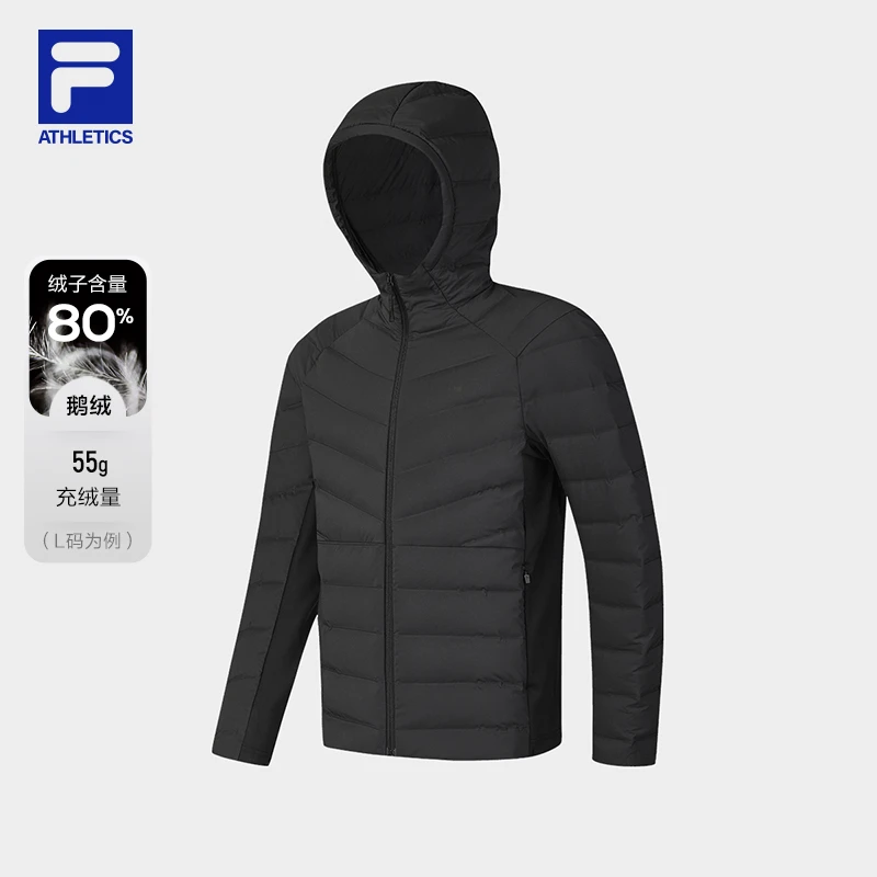 Fila/斐乐羽绒服【鹅绒80%】连帽亲肤保暖舒适秋冬新款A11M441901F