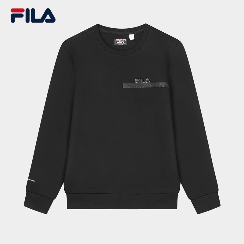 Fila/斐乐男子圆领卫衣【微弹舒适】固色耐穿商务简约针织套头衫