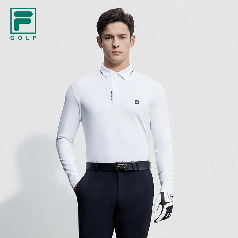 FILA/斐乐男【高尔夫长袖Polo衫】黑标速干保暖弹力舒适A11M345209F