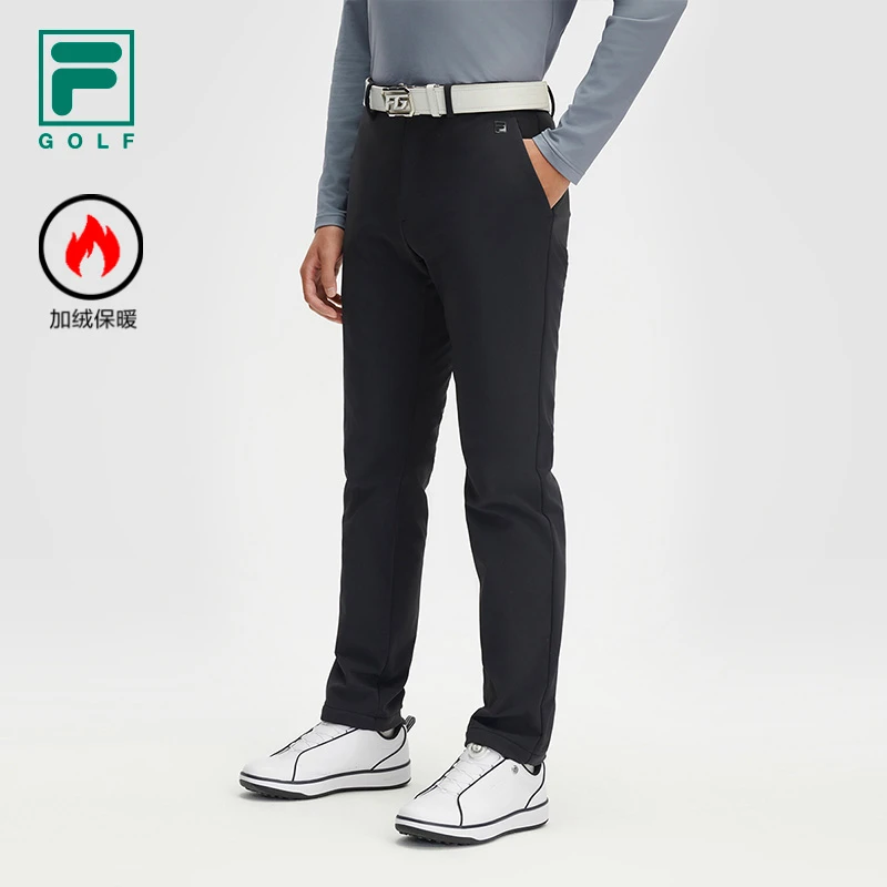 Fila/斐乐男士梭织长裤经典高端商务裤加厚保暖秋冬款A11M445804F