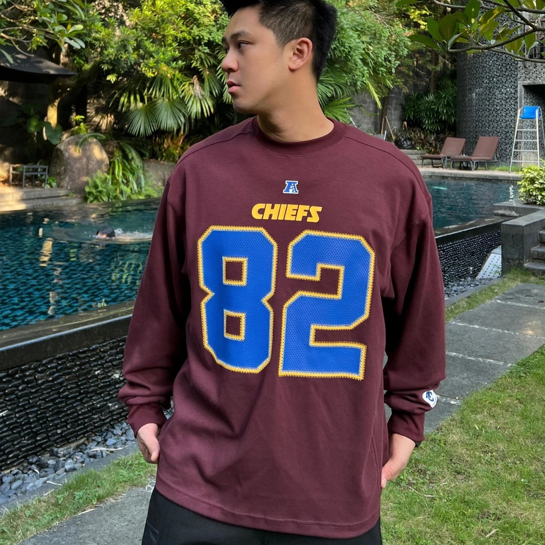 Smash 美式橄榄球长袖！定织网眼面料 油墨胶浆立体印花 运动球衣