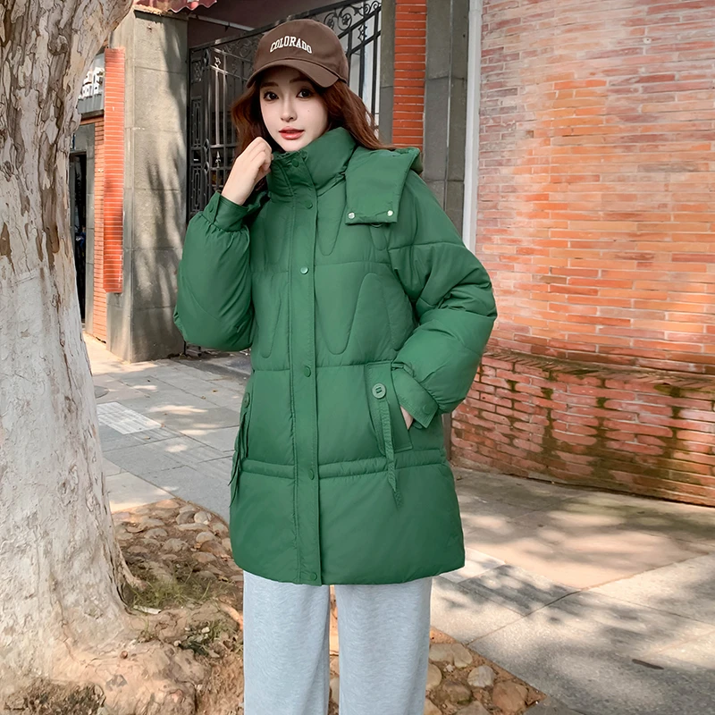 818纯色净版气质新款中年女外套冬季棉衣加厚保暖女装羽绒棉服