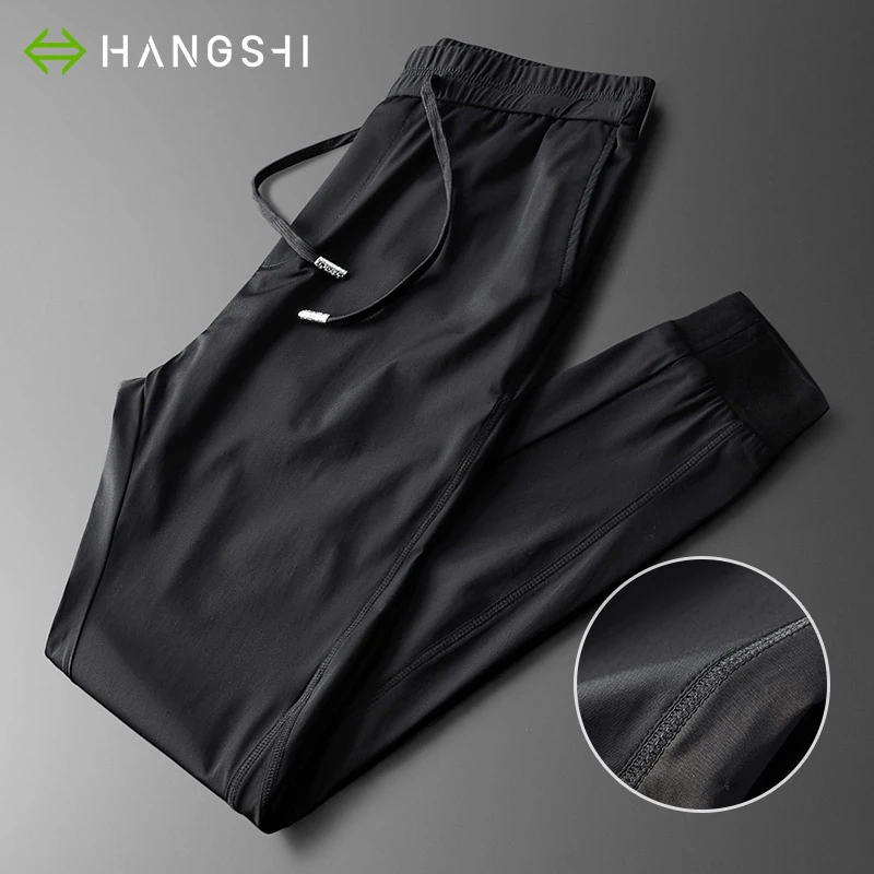 HARSIINCN/杭仕轻奢时尚百搭薄款速干卫裤夏季超薄男士运动束脚裤