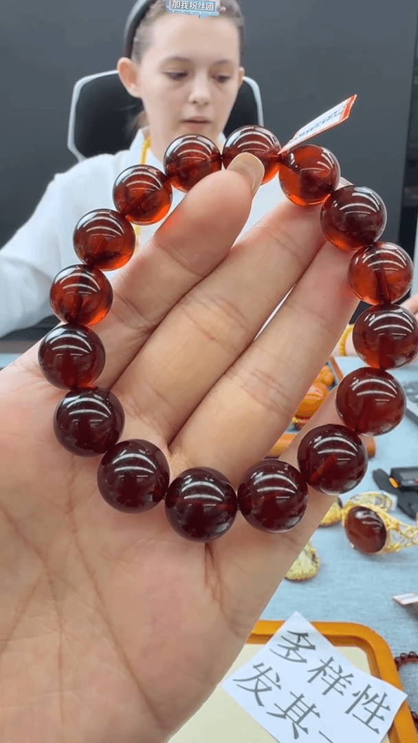 【闪购商品】琥珀手串未镶嵌秒拍号231