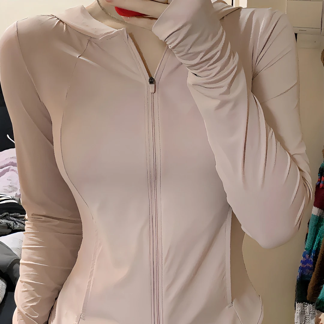 韩版时尚防晒衣女夏季2024新款爆款休闲运动瑜伽服防紫外线外套