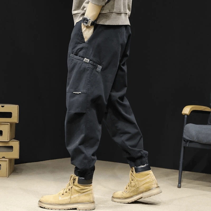 工装裤男2025新款秋季宽松哈伦男士男装男款休闲裤弹力束脚裤子男