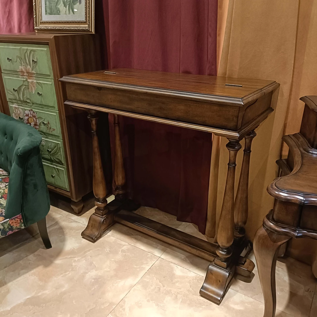 【向向家】（孤品）美式复古一体玄关台餐桌餐边柜书桌100*50*101cm