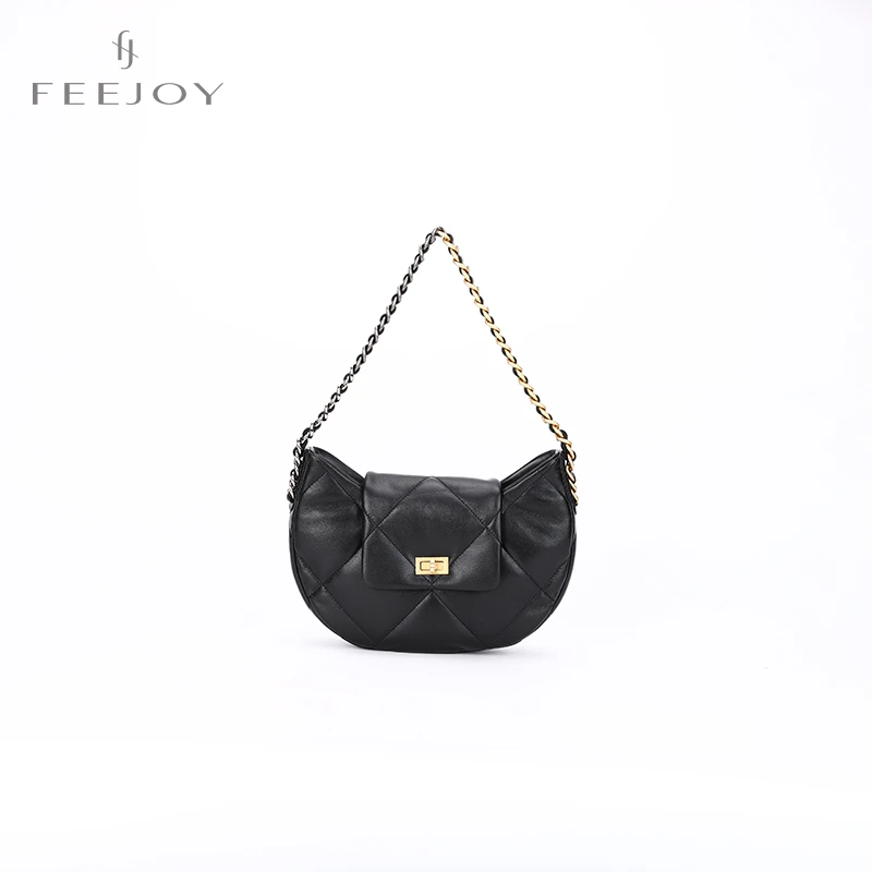 FEYJOY时尚百搭女士真皮手拎腋下包