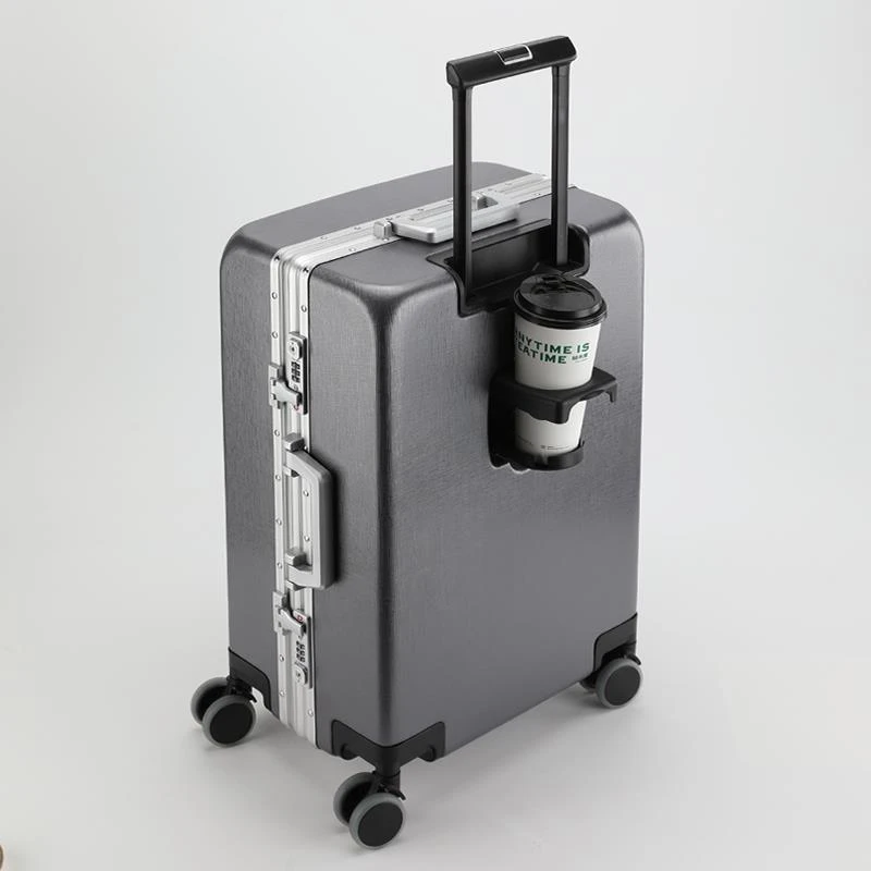 日本新款铝框行李箱耐用拉杆箱静音万向轮旅行登机箱皮箱男女箱子