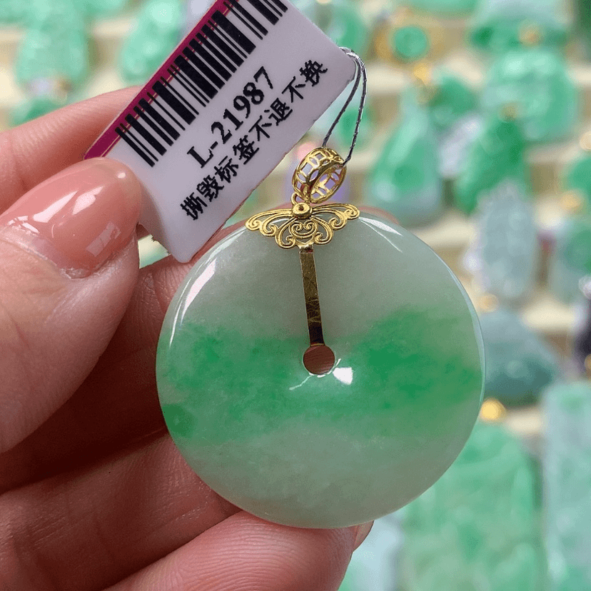 【闪购商品】翡翠颈饰18K金镶嵌x***璇