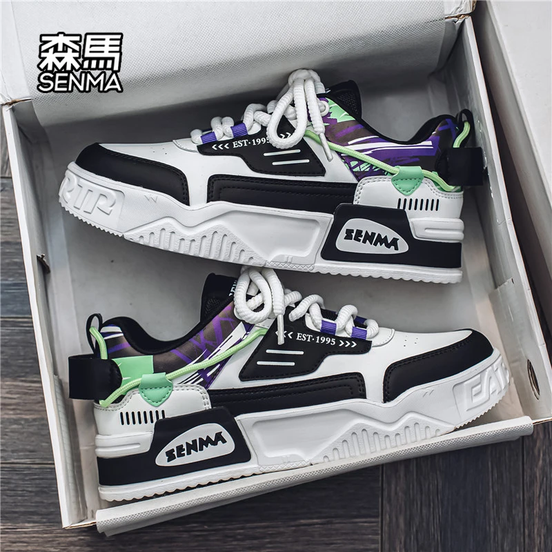 SENMA/森马鞋子男款冬季新款学生百搭休闲板鞋青少年厚底增高潮鞋