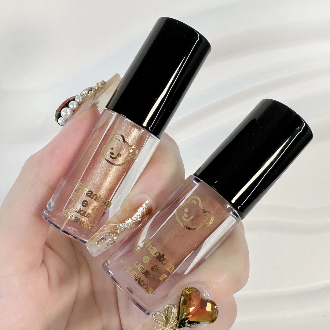 幻影小熊冷门色高级感茶棕大地色雾感单色液体眼影哑光超闪清透