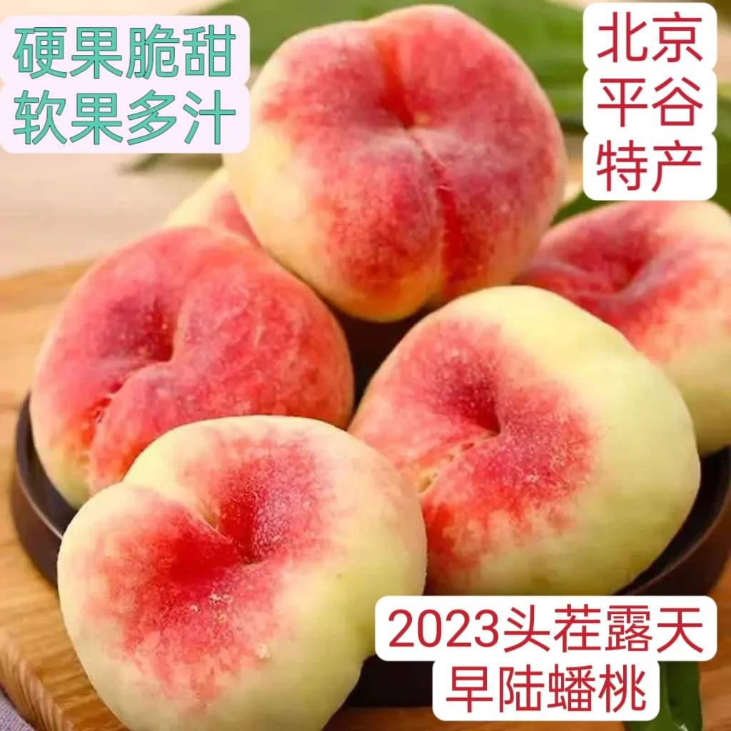桃意浓-北京平谷大桃/早蟠桃扁桃/硬果脆甜软果面甜3/5斤