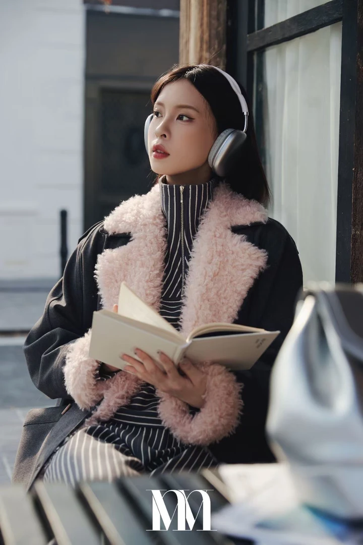 mithworld 拼接毛绒风衣外套