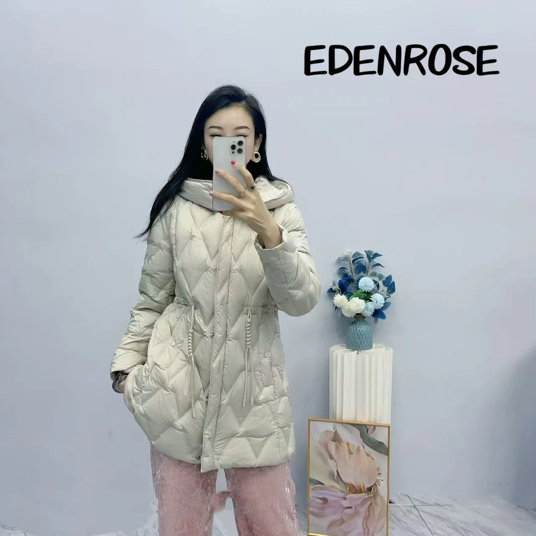 EDENROSE商场同款时尚气质女保暖羽绒服EX24XY98003淑女短款