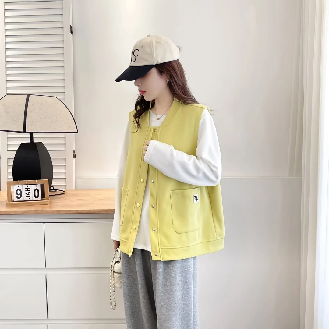 【萨萨BeFirm】微胖大码笑脸宽松显瘦宽松休闲百搭秋季马夹200斤