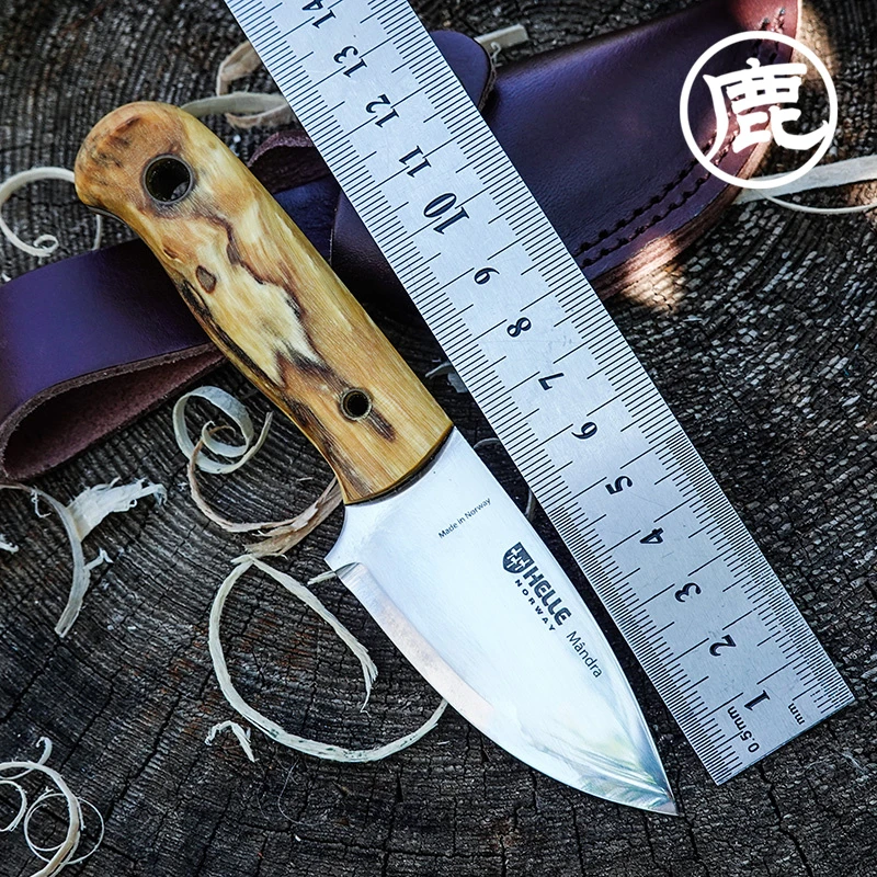 挪威HELLE赫拉户外装备手工制作露营锋利便携高硬度野营荒岛小刀