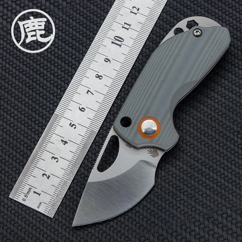 KIZER凯泽N690不锈钢EDC小巧日用随身无锁折叠小刀V2561不锈钢