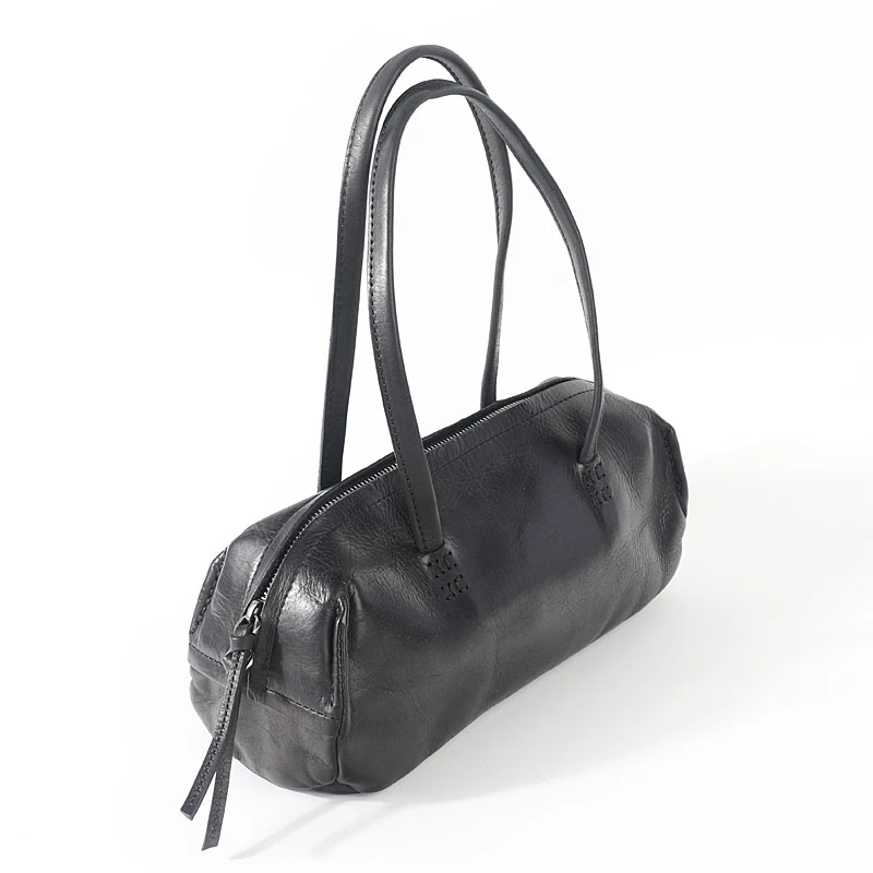 牛二家手工制作女款枕头包牛皮法棍