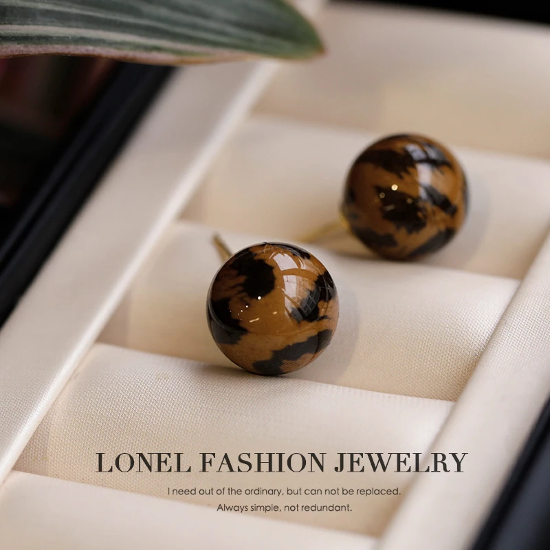 Lonel/洛奈 铜合金树脂耳饰 暮色微明 时尚百搭复耳饰 DHSC2421