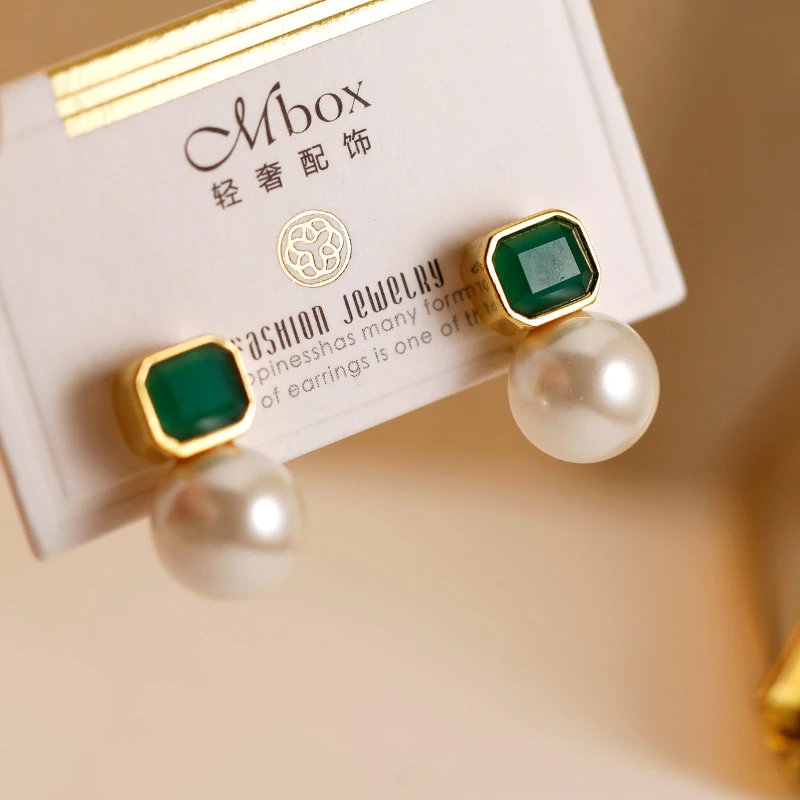 Lonel/洛奈 925银仿珍珠耳饰 碧露轻奢小众耳钉优雅耳环DYSC11965