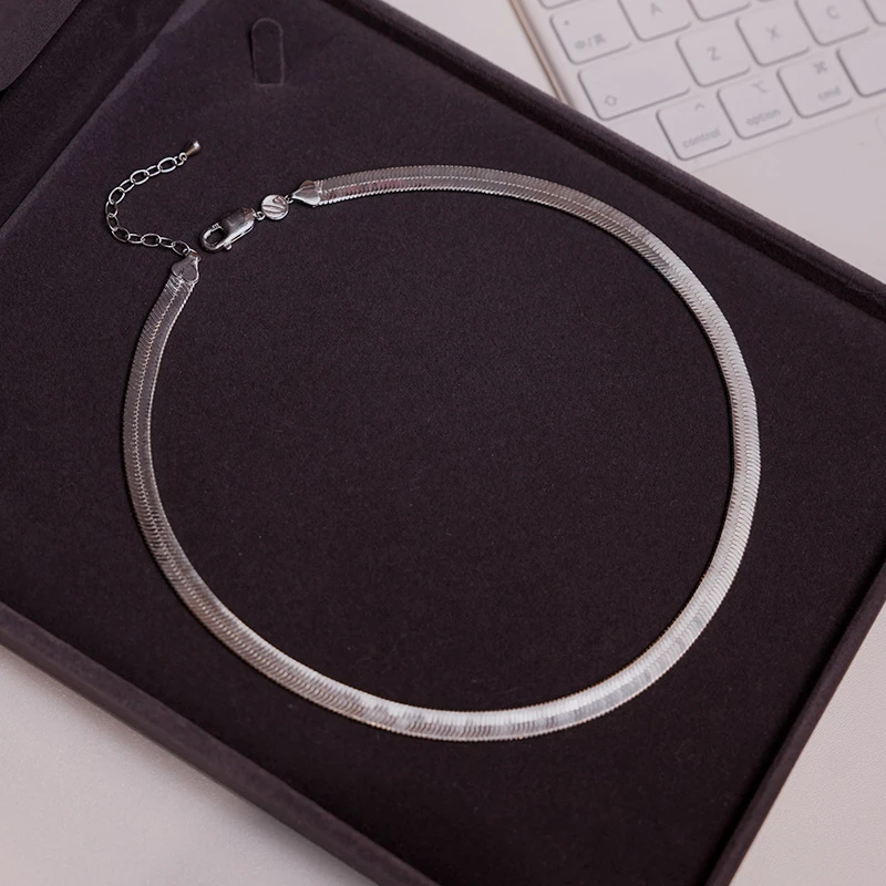 Lonel/洛奈 坠链均925银 盐 纯银项链女款时尚通勤锁骨链小众素链