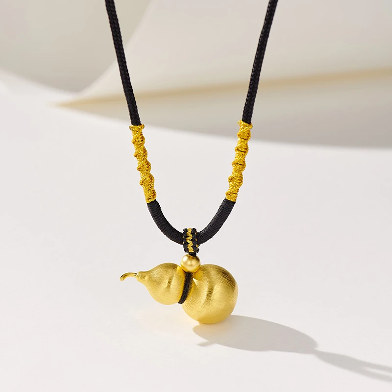 Lonel/洛奈 坠链均925银布艺 葫芦 女款手工编绳高级项链DYSA2399