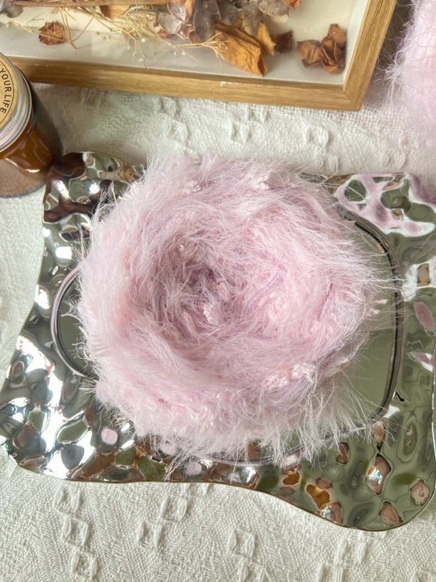 【Muzi】绯樱绣绣2.0|diy手编特色手混线毛线团可编织围巾绒毛帽子