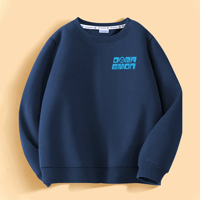 哆啦A梦时尚圆领春秋儿童卫衣上衣长袖宽松休闲运动套头秋季童装