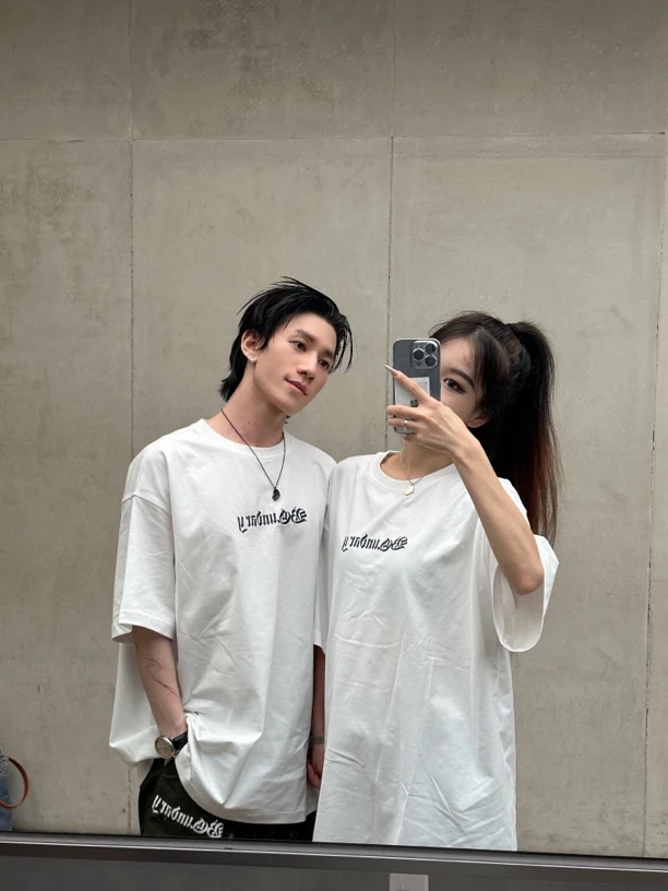 BOUNDARY原创简约哥特英文涂鸦嘻哈爵士街舞大T恤短袖