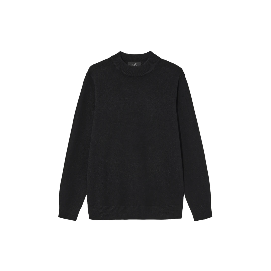 E86LAB 针织混羊毛休闲半高领长袖毛衣长袖