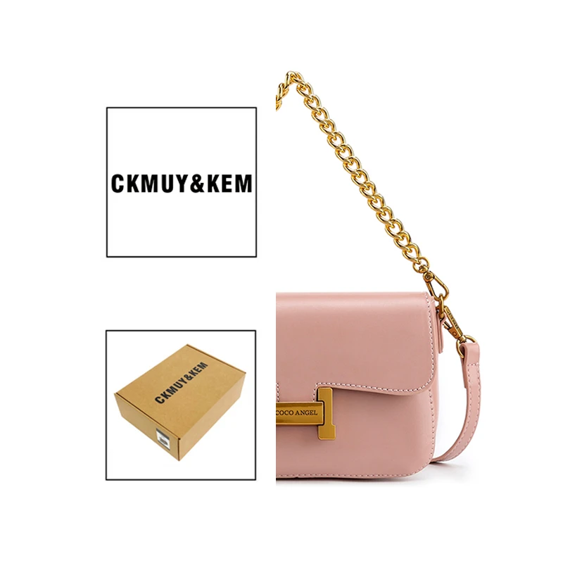 【带礼盒】2024年新款复古小方包黑色链条包时尚百搭小众单肩包A949